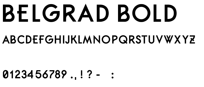 Belgrad Bold font